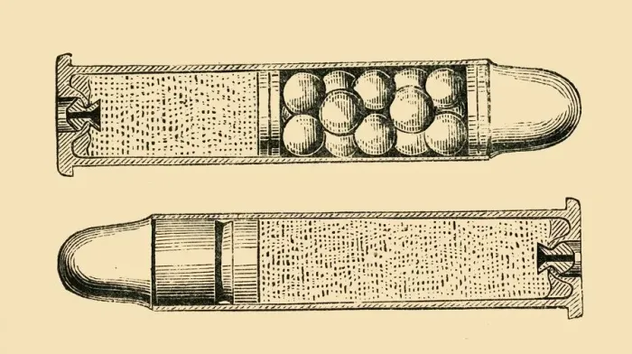 Gerahmter Druck : Die Gatling Mitrailleuse, c1872. Schöpfer: Unbekannt. Gerahmter Druck : Die Gatling Mitrailleuse, c1872. Schöpfer: Unbekannt.