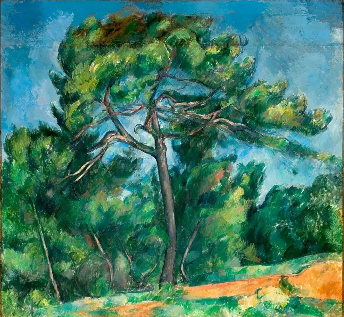 Gerahmter Druck : Der große Fichtenbaum (Le Grand Pin), 1890 - 1896. Schöpferin / Creator : Cézanne, Paul (1839 - 1906)