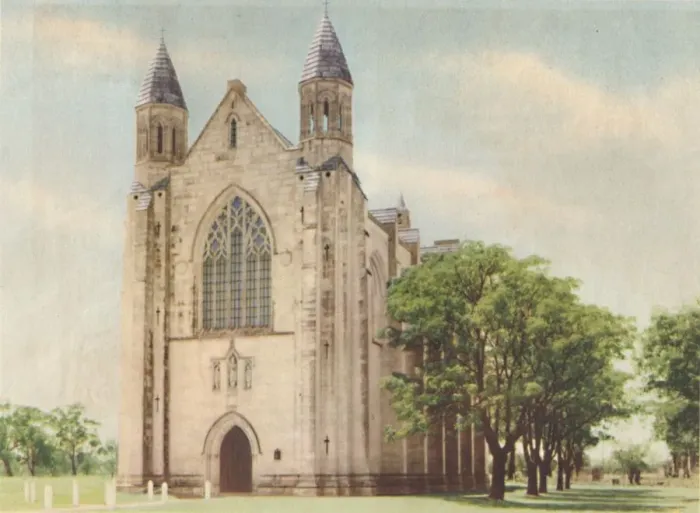 Gerahmter Druck : Guildford Grammar School Chapel, c1947. Schöpfer: Unbekannt. Gerahmter Druck : Guildford Grammar School Chapel, c1947. Schöpfer: Unbekannt.