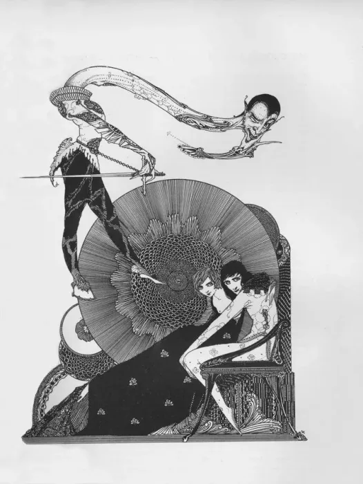 Gerahmter Druck : Halbtitel von Goethe's Faust, 1925. Künstler: Harry Clarke Gerahmter Druck : Halbtitel von Goethe's Faust, 1925. Künstler: Harry Clarke
