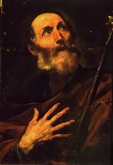 Gerahmter Druck : Der Eremit. Künstler: Jusepe de Ribera Gerahmter Druck : Der Eremit. Künstler: Jusepe de Ribera