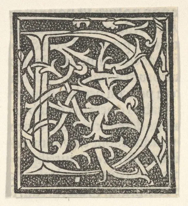 Gerahmter Druck : Anfangsbuchstabe D auf einem Musterboden, 1520. 1520. Schöpfer: Unbekannt Gerahmter Druck : Anfangsbuchstabe D auf einem Musterboden, 1520. 1520. Schöpfer: Unbekannt