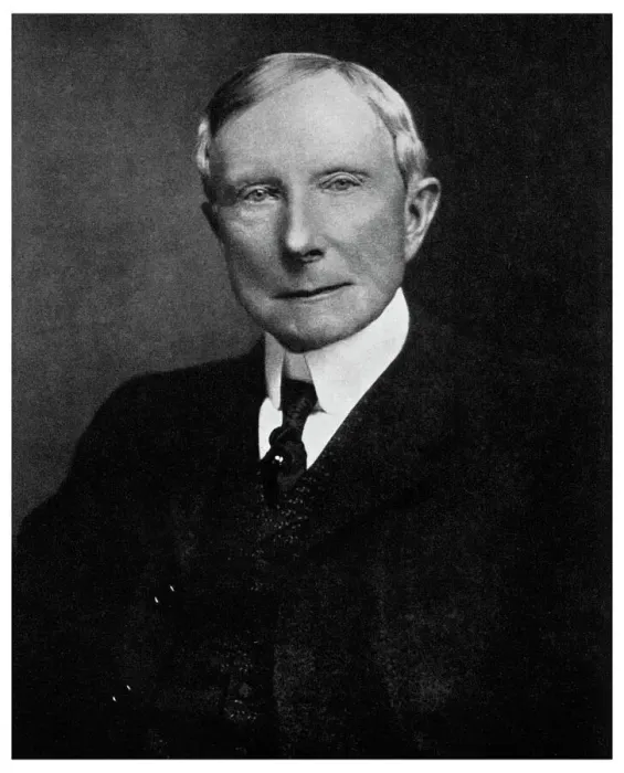 Gerahmter Druck : John D. Rockefeller, amerikanischer Industrieller, spätes 19. Jahrhundert (1956) Gerahmter Druck : John D. Rockefeller, amerikanischer Industrieller, spätes 19. Jahrhundert (1956)