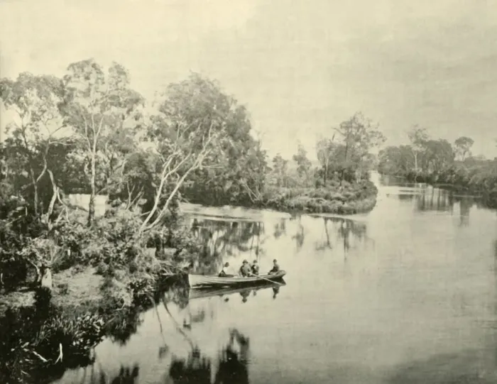 Gerahmter Druck : Junction der Glengarry und Thompson Rivers, Victoria, 1901. Künstler: Unbekannt. Gerahmter Druck : Junction der Glengarry und Thompson Rivers, Victoria, 1901. Künstler: Unbekannt.