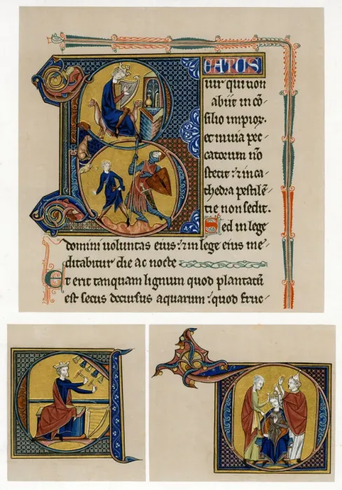 Gerahmter Druck : König David, Mitte des 13.Jh Gerahmter Druck : König David, Mitte des 13.Jh