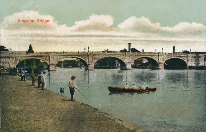Gerahmter Druck : Königstonsbrücke, 1908 Gerahmter Druck : Königstonsbrücke, 1908