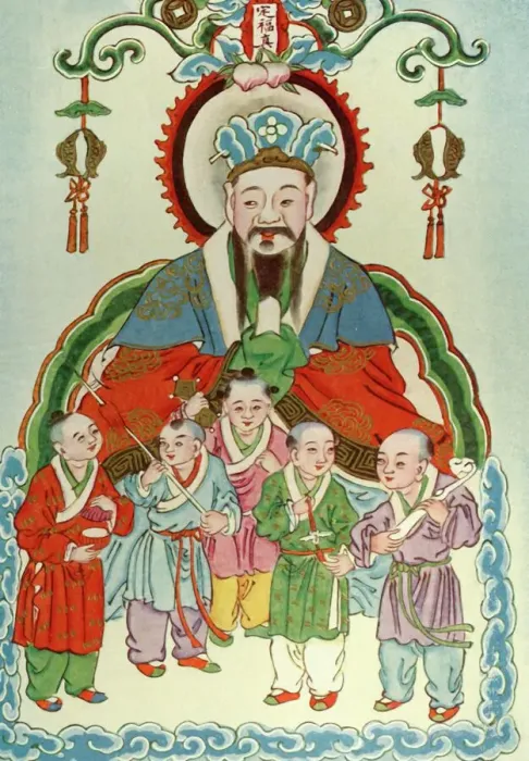 Gerahmter Druck : Der Küchen-Gott, 1922. Schöpfer: Unbekannt. Gerahmter Druck : Der Küchen-Gott, 1922. Schöpfer: Unbekannt.