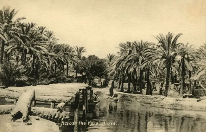 Gerahmter Druck : Über die Kora, Basra, c1918-c1939. Schöpfer: Unbekannt. Gerahmter Druck : Über die Kora, Basra, c1918-c1939. Schöpfer: Unbekannt.