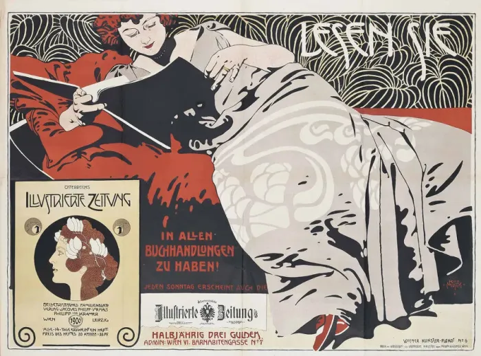 Gerahmter Druck : Lies sie! 1900 Gerahmter Druck : Lies sie! 1900