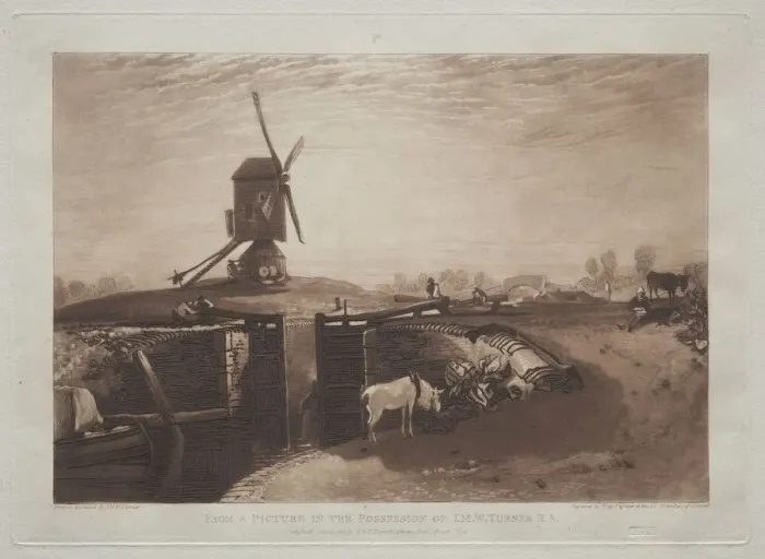Gerahmter Druck : Buch der Studien: Turm und Schloss. Künstler: Joseph Mallord William Turner (Britisch, 1775-1851) Gerahmter Druck : Buch der Studien: Turm und Schloss. Künstler: Joseph Mallord William Turner (Britisch, 1775-1851)