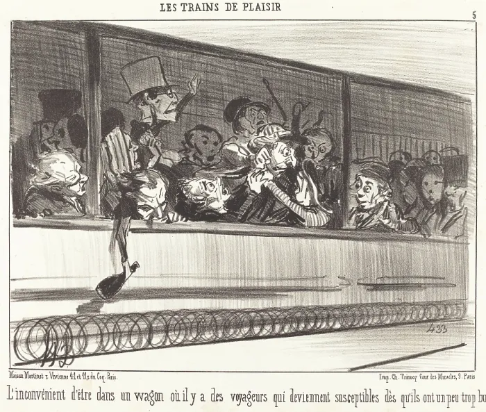 Gerahmter Druck : Das Unbehagen, in einem Waggon zu sein... 1852. Künstler: Honoré Daumier. Das Unbehagen, in einem Waggon zu sein... 1852. Künstler: Honoré Daumier Gerahmter Druck : Das Unbehagen, in einem Waggon zu sein... 1852. Künstler: Honoré Daumier. Das Unbehagen, in einem Waggon zu sein... 1852. Künstler: Honoré Daumier