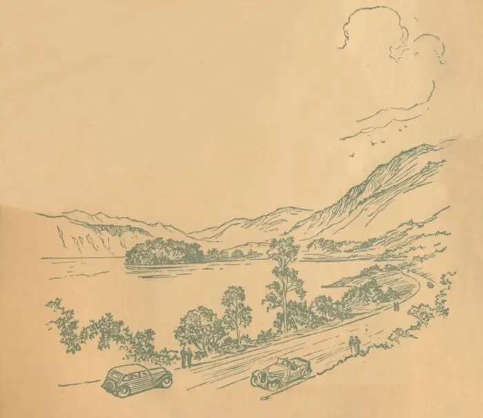 Gerahmter Druck : Loch Lomond, 1936