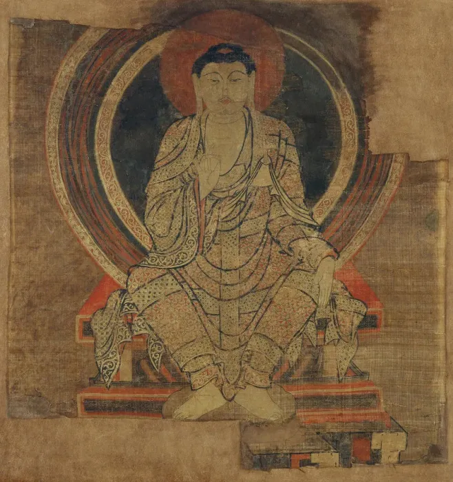 Gerahmter Druck : Maitreyabuddha Gerahmter Druck : Maitreyabuddha
