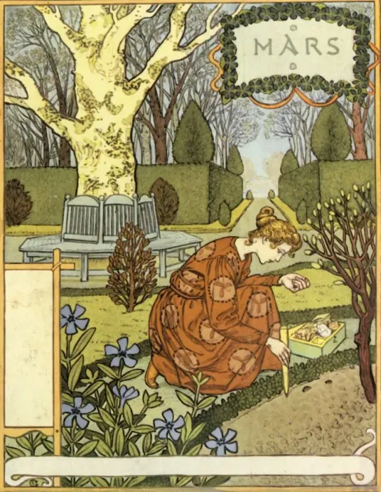 Gerahmter Druck : Mars, 1896. Künstler: Eugene Samuel Grasset Gerahmter Druck : Mars, 1896. Künstler: Eugene Samuel Grasset