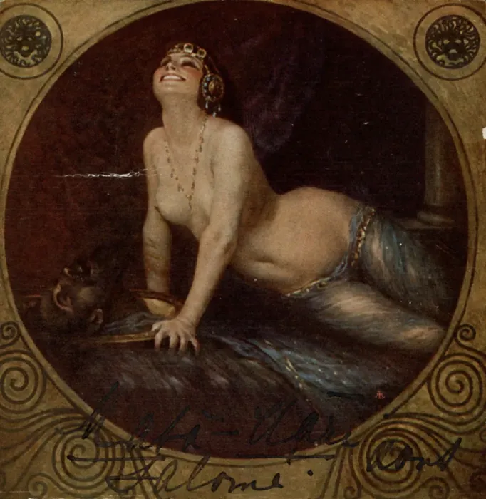 Gerahmter Druck : Mata Hari als Salome Gerahmter Druck : Mata Hari als Salome