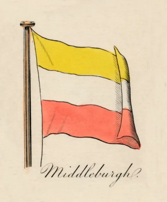 Gerahmter Druck : Middelburg, 1838