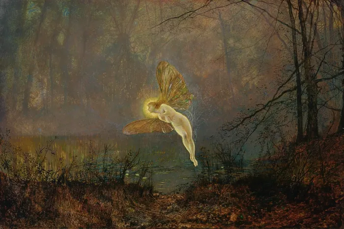Gerahmter Druck : Mitternachtsfest oder Iris, 1876. Künstler: Grimshaw, John Atkinson (1836-1893) Gerahmter Druck : Mitternachtsfest oder Iris, 1876. Künstler: Grimshaw, John Atkinson (1836-1893)