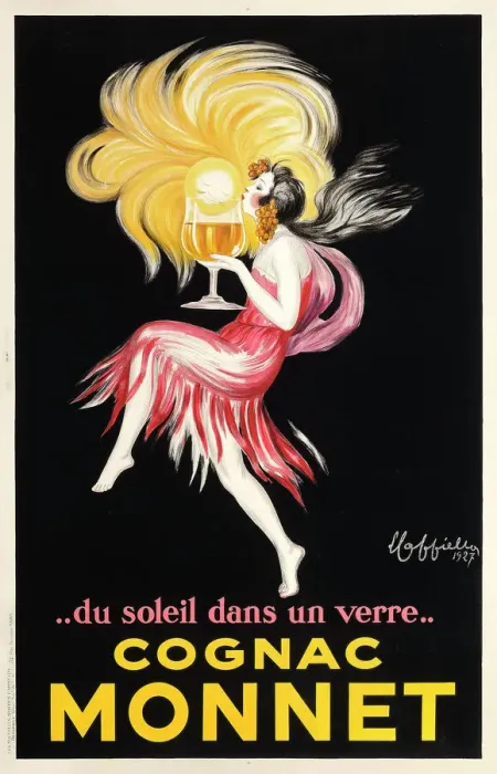 Gerahmter Druck : Monnet Kognak, 1927