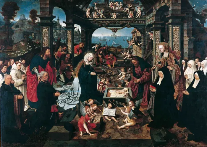 Gerahmter Druck : Die Geburt Christi Gerahmter Druck : Die Geburt Christi