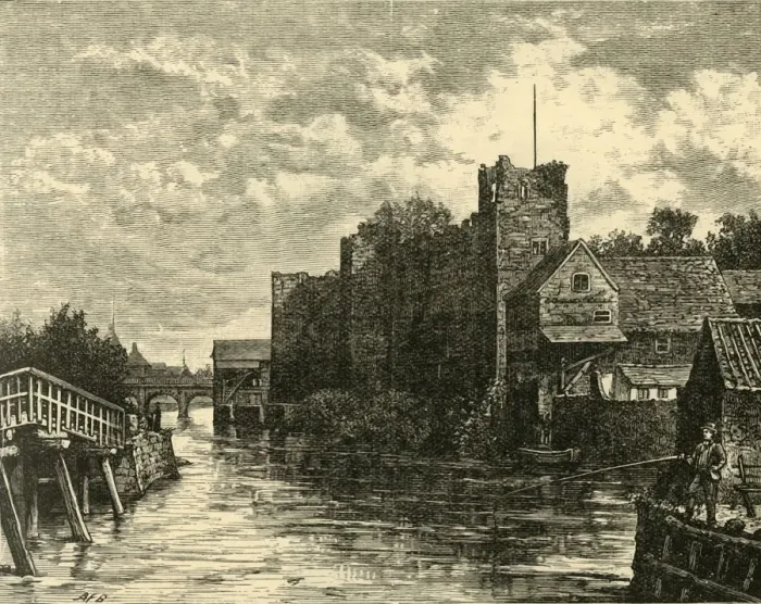 Gerahmter Druck : Vorderseite des Newark Castle, 1898. Ersteller: Unbekannt. Gerahmter Druck : Vorderseite des Newark Castle, 1898. Ersteller: Unbekannt.