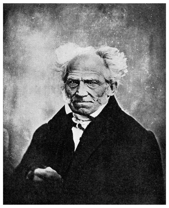 Gerahmter Druck : Nihilismus: Arthur Schopenhauer, deutscher Philosoph der 19. Jahrhundert (1956) Gerahmter Druck : Nihilismus: Arthur Schopenhauer, deutscher Philosoph der 19. Jahrhundert (1956)