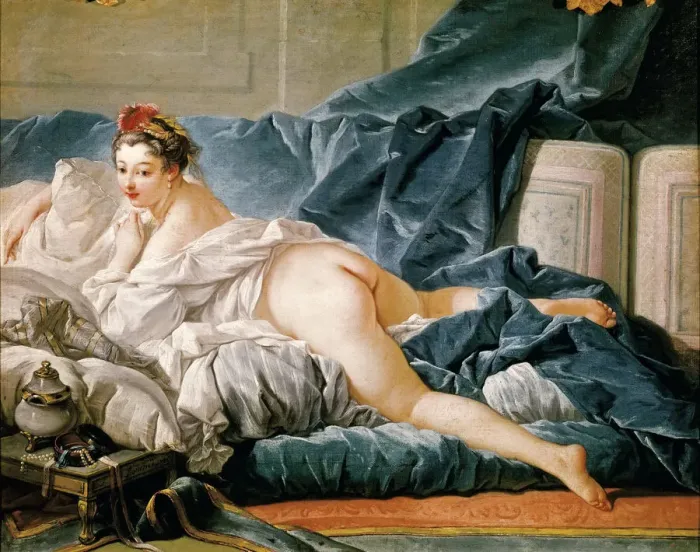 Gerahmter Druck : Odalyske, 1745 Gerahmter Druck : Odalyske, 1745