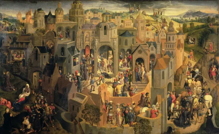 Gerahmter Druck : Die Leidenschaft des Christus, 1470 Gerahmter Druck : Die Leidenschaft des Christus, 1470