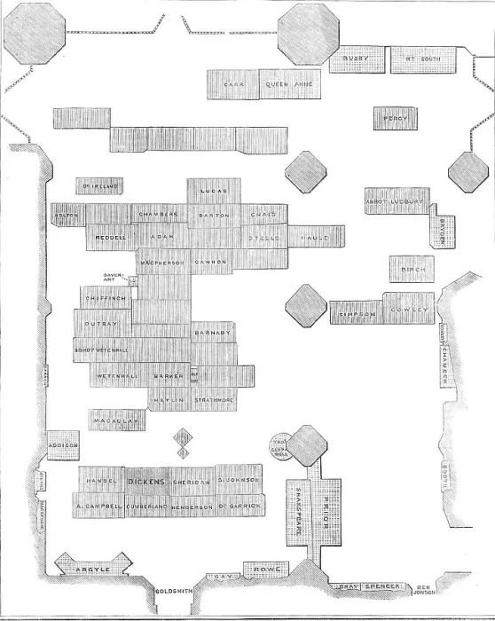 Gerahmter Druck : Plan des Dichterwinkels, Westminster Abbey, 1870. Ersteller: Unbekannt. Gerahmter Druck : Plan des Dichterwinkels, Westminster Abbey, 1870. Ersteller: Unbekannt.