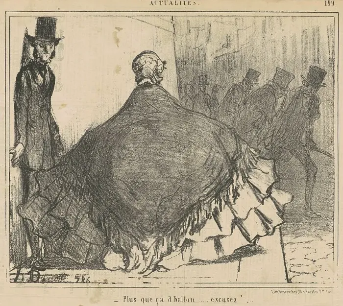 Gerahmter Druck : Plus als das Ballon.... Entschuldigung! ...19.Jahrhundert. Ersteller: Honoré Daumier