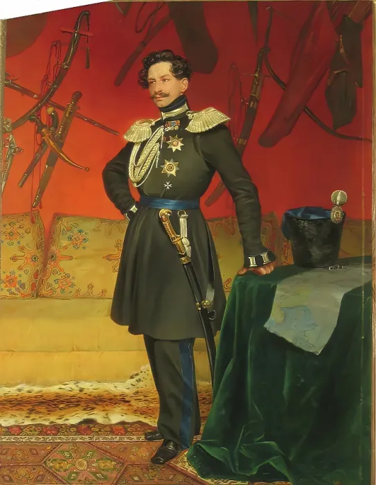 Gerahmter Druck : Porträt des General Graf V.?.Perovsky, 1839. Künstler: Vasily Raev Gerahmter Druck : Porträt des General Graf V.?.Perovsky, 1839. Künstler: Vasily Raev