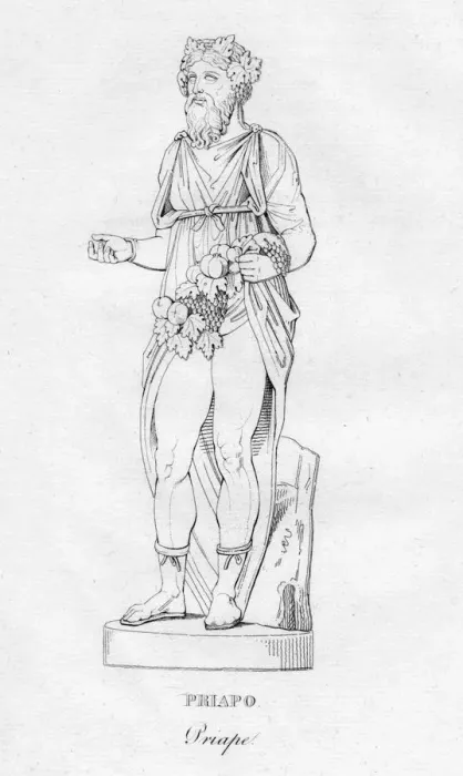 Gerahmter Druck : Priapos ( Priapos ), 1845