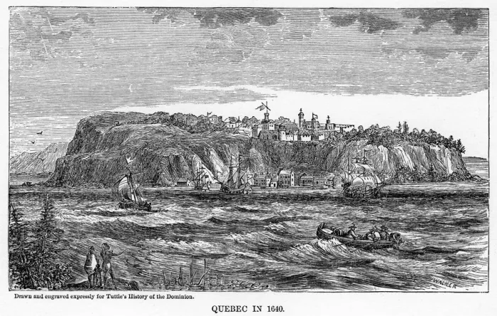 Gerahmter Druck : Quebec 1640, (1877) Gerahmter Druck : Quebec 1640, (1877)