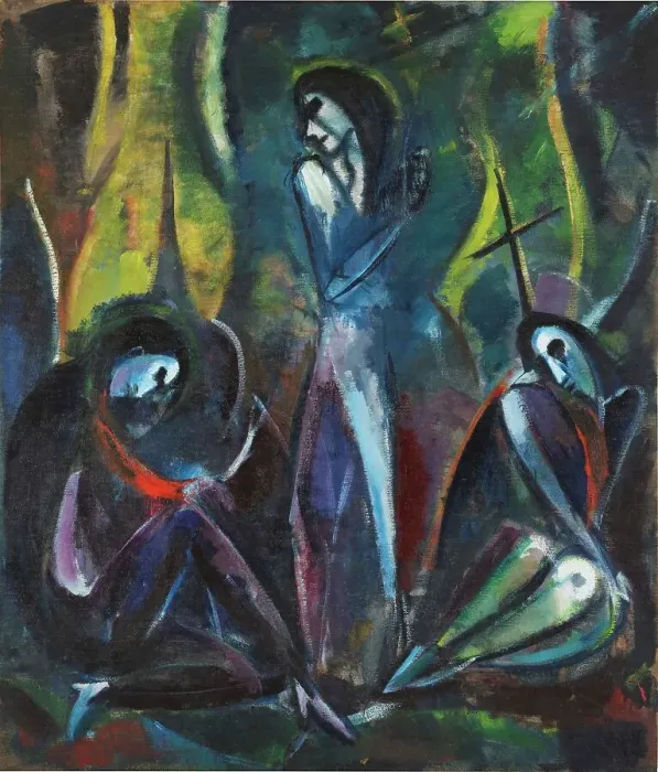 Gerahmter Druck : Die Auferstehung, 1914. Schöpfer: Stenner, Hermann (1891-1914) Gerahmter Druck : Die Auferstehung, 1914. Schöpfer: Stenner, Hermann (1891-1914)