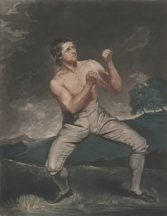 Gerahmter Druck : Richard Humphreys, der berühmte Kämpfer, den niemand besiegen konnte. 1788 Gerahmter Druck : Richard Humphreys, der berühmte Kämpfer, den niemand besiegen konnte. 1788