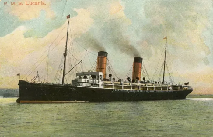 Gerahmter Druck : Die RMS Lucania, 1905 Gerahmter Druck : Die RMS Lucania, 1905