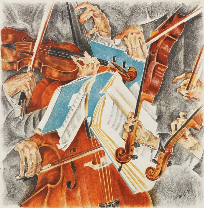 Gerahmter Druck : Rose Quartett (Klingler Quartett), 1920. Ersteller: Oppenheimer, Max (1885-1954) Gerahmter Druck : Rose Quartett (Klingler Quartett), 1920. Ersteller: Oppenheimer, Max (1885-1954)