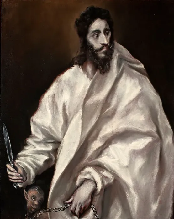 Gerahmter Druck : Heiliger Bartolomeus. Künstler: El Greco, Dominiko (1541-1614) Gerahmter Druck : Heiliger Bartolomeus. Künstler: El Greco, Dominiko (1541-1614)