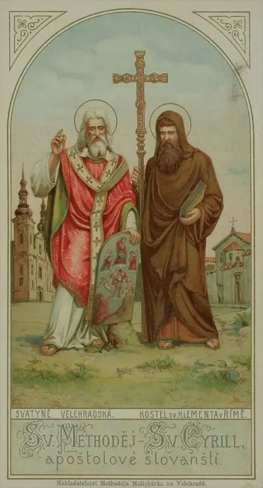 Gerahmter Druck : Heilige Kyrill und Methodei Gerahmter Druck : Heilige Kyrill und Methodei