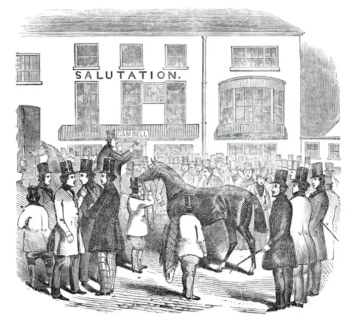 Gerahmter Druck : Die Grussadresse, Doncaster, 1844. Ersteller: Unbekannt. Gerahmter Druck : Die Grussadresse, Doncaster, 1844. Ersteller: Unbekannt.