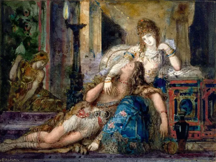Gerahmter Druck : Samson und Delila Gerahmter Druck : Samson und Delila