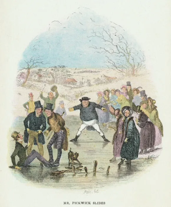 Gerahmter Druck : Szene aus 'The Pickwick-Papers' von Charles Dickens, 1836. Künstler: Hablot Knight Browne Gerahmter Druck : Szene aus 'The Pickwick-Papers' von Charles Dickens, 1836. Künstler: Hablot Knight Browne