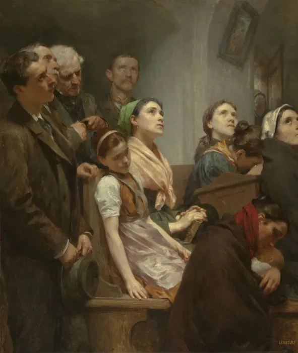 Gerahmter Druck : Die Predigt, 1880er Jahre Gerahmter Druck : Die Predigt, 1880er Jahre