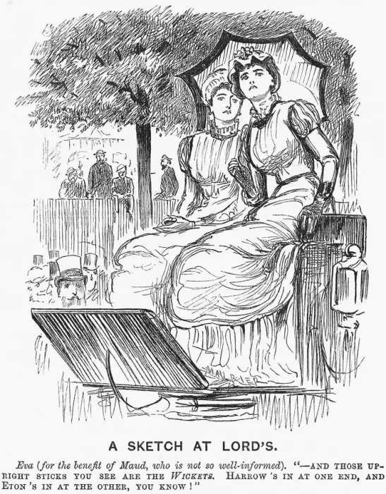 Gerahmter Druck : Ein Zeichner am Lord's, 1881 Gerahmter Druck : Ein Zeichner am Lord's, 1881
