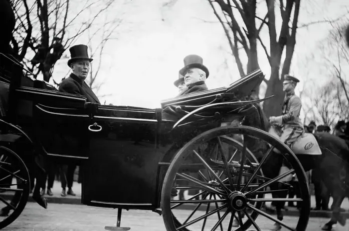 Gerahmter Druck : Sprecher Clark und Vize-Präs. Marshall, 1913. Ersteller: Bain News Service Gerahmter Druck : Sprecher Clark und Vize-Präs. Marshall, 1913. Ersteller: Bain News Service