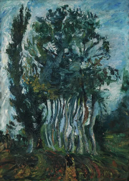 Gerahmter Druck : Frühling in Champigny, 1942-1943. Künstler: Soutine, Chaim (1893-1943) Gerahmter Druck : Frühling in Champigny, 1942-1943. Künstler: Soutine, Chaim (1893-1943)