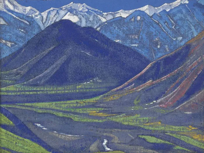 Gerahmter Druck : Frühling in Kullu, 1929