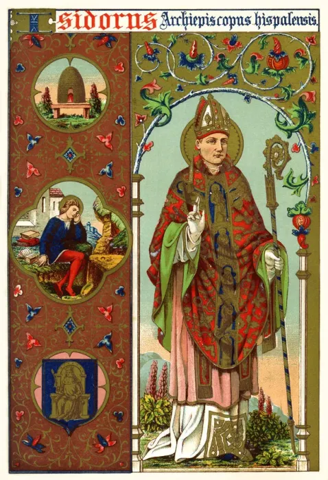 Gerahmter Druck : St Isidor, 1886