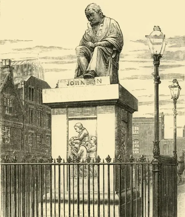 Gerahmter Druck : Statue von Johnson, 1898. Schöpfer: Unbekannt. Gerahmter Druck : Statue von Johnson, 1898. Schöpfer: Unbekannt.