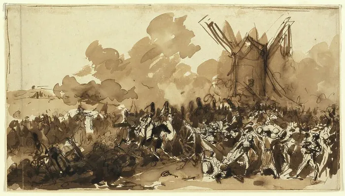 Gerahmter Druck : Studium, 1833; Künstler: Auguste Raffet Gerahmter Druck : Studium, 1833; Künstler: Auguste Raffet
