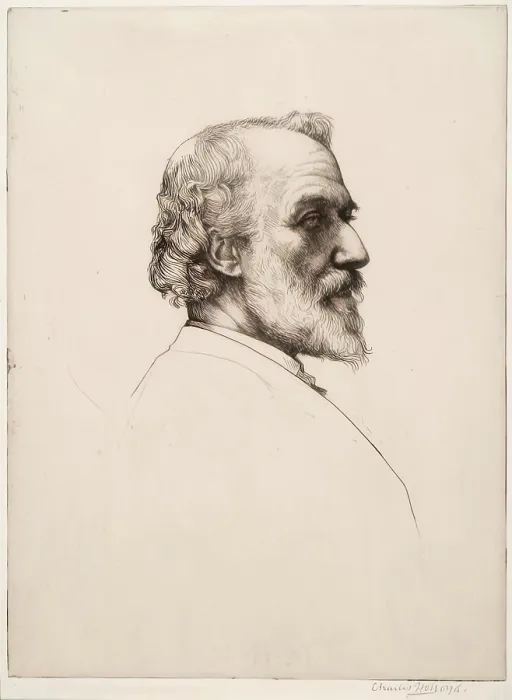 Gerahmter Druck : Studie eines Kopfes. Künstler: Charles Holroyd Gerahmter Druck : Studie eines Kopfes. Künstler: Charles Holroyd
